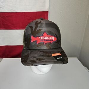 Simms Hat Fishing Throwback Trucker Camo NEW